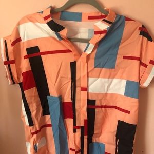 Geometric Button Down